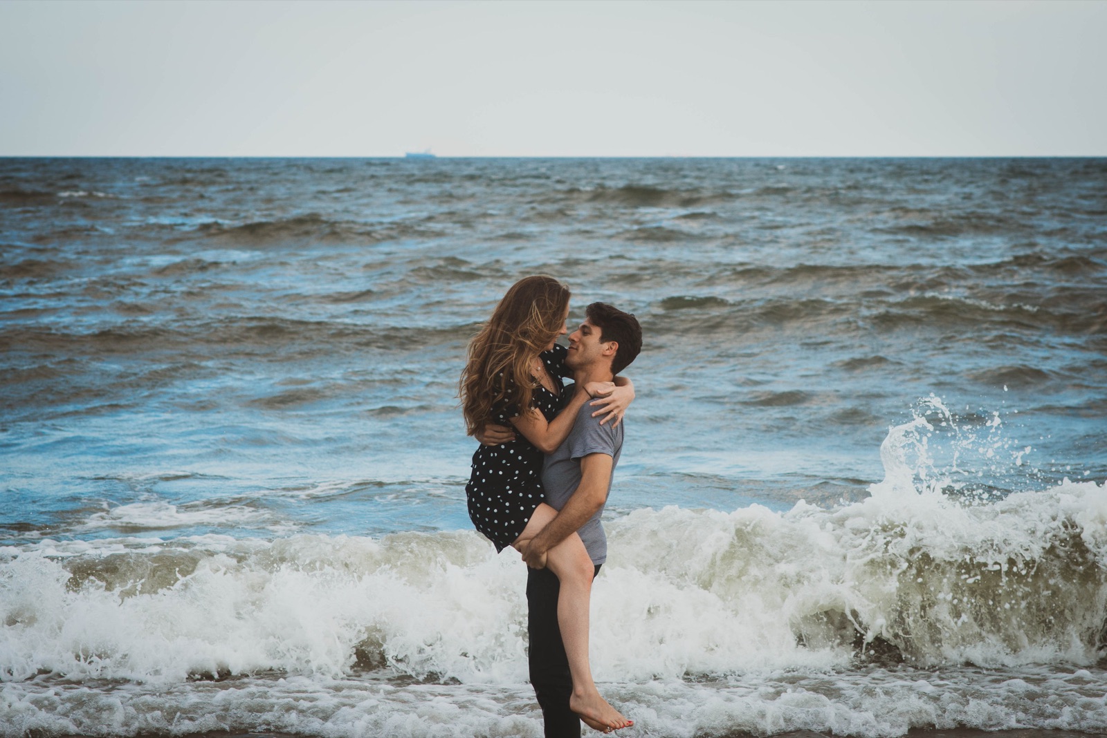 Laura and Bobby during their engagement session, photograph 14 of 15