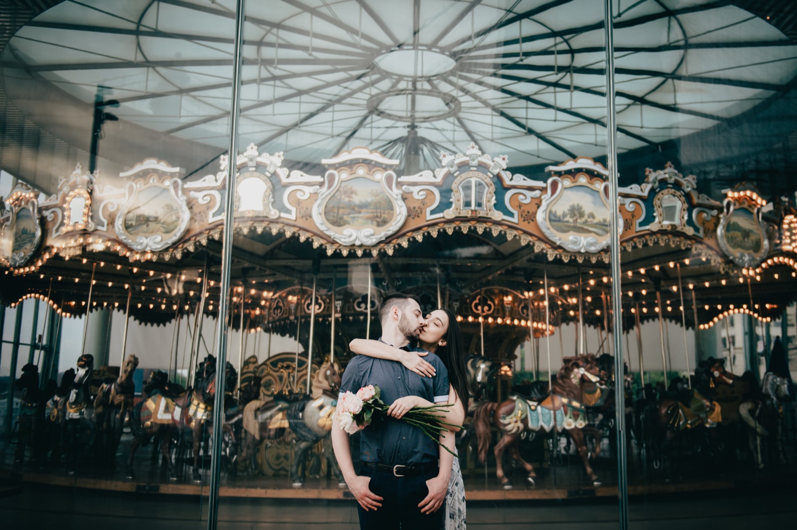 Romy and Vince during their engagement session