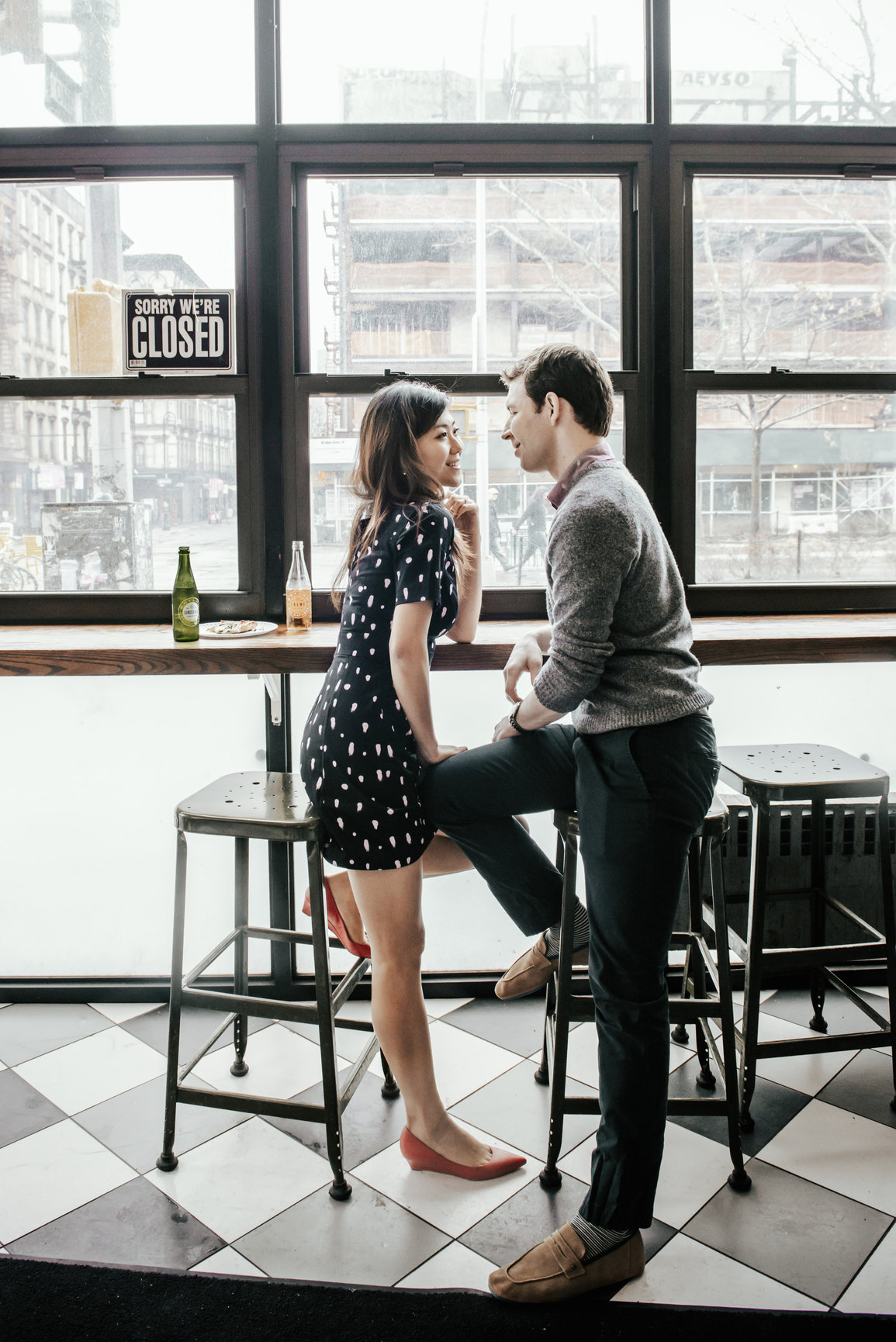 Xiayu and Josh during their engagement session, photograph 10 of 15