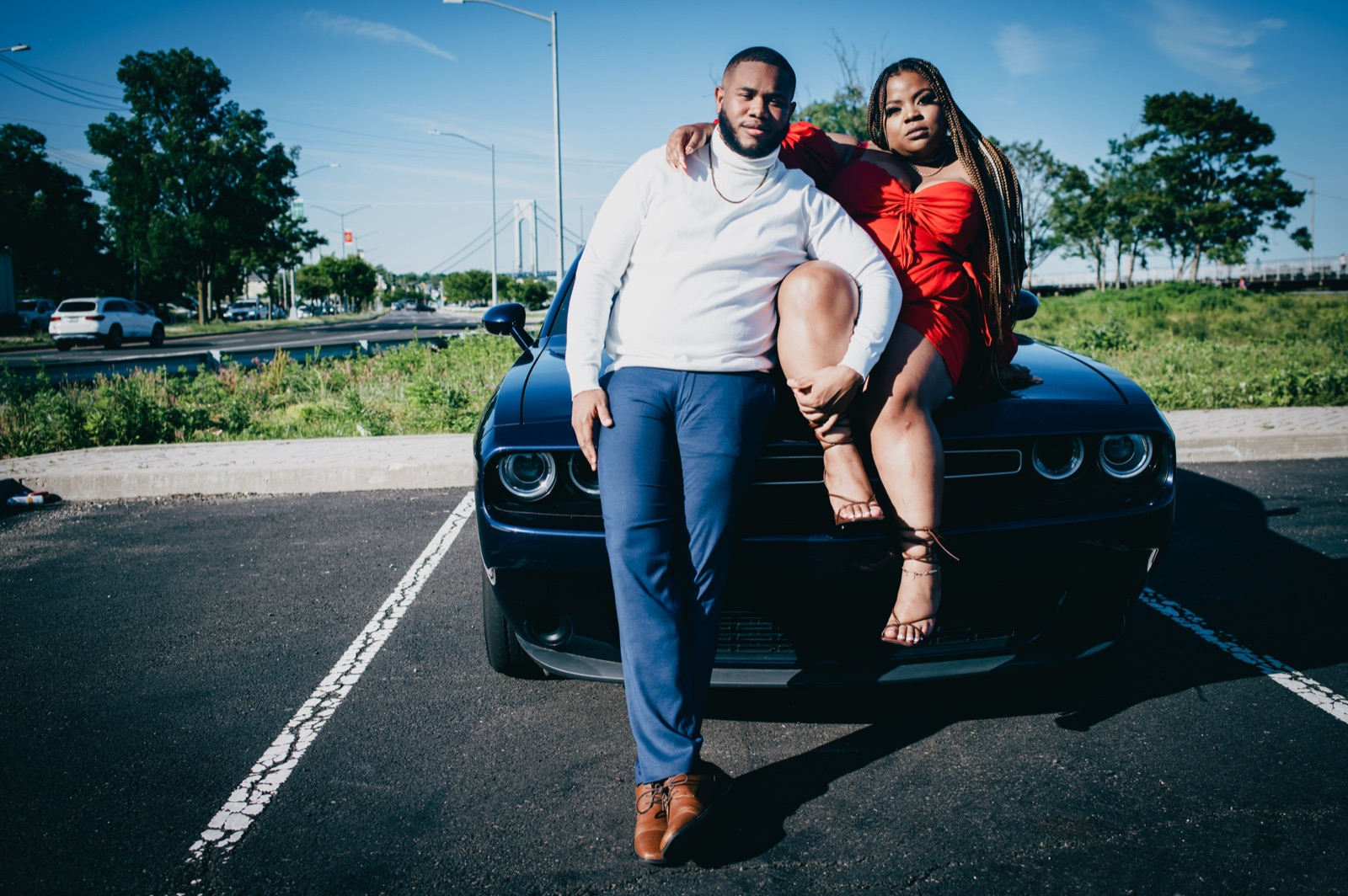 Zineah and Devonte during their engagement session, photograph 5 of 15