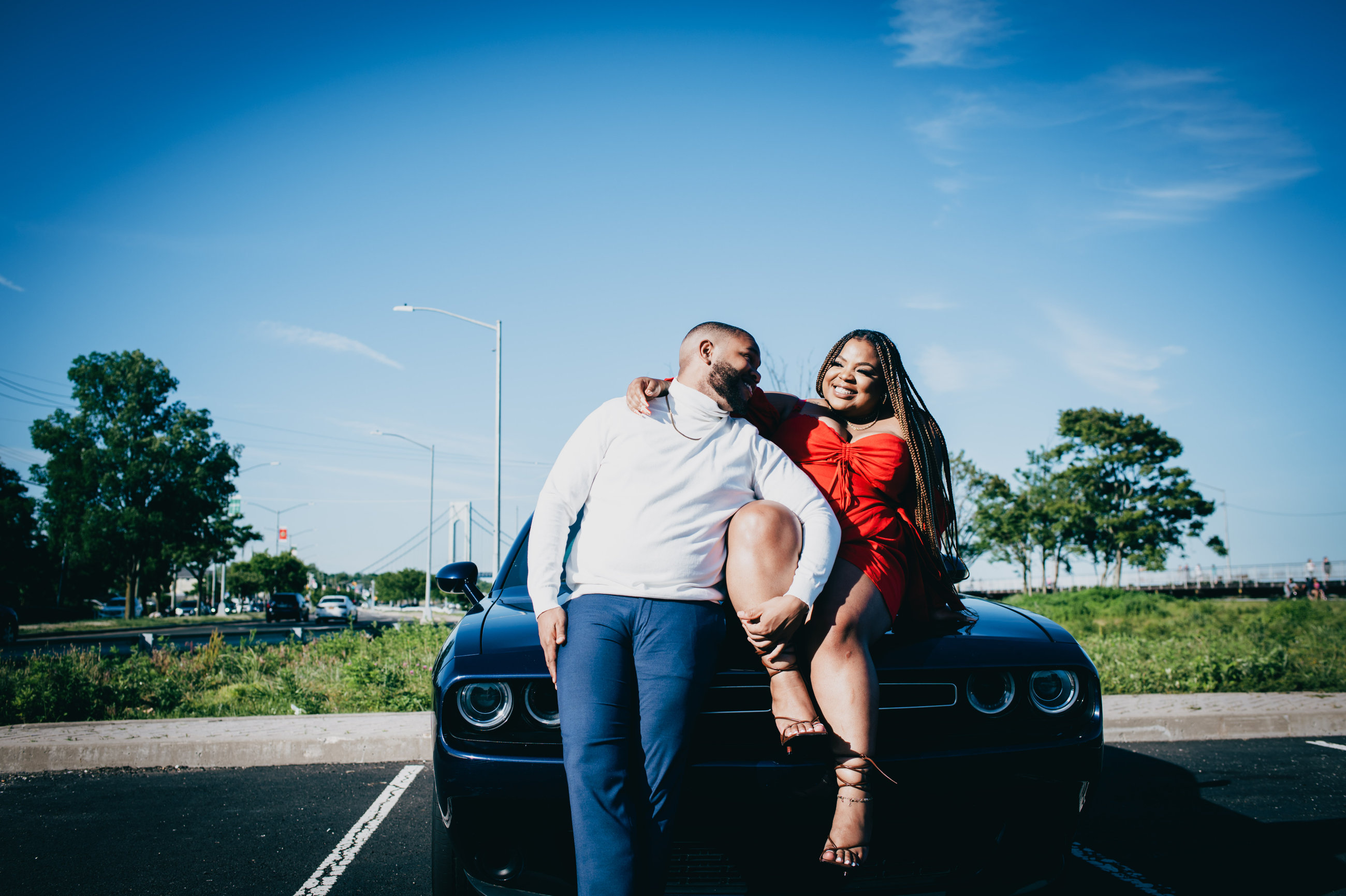 Zineah and Devonte during their engagement session, photograph 6 of 15