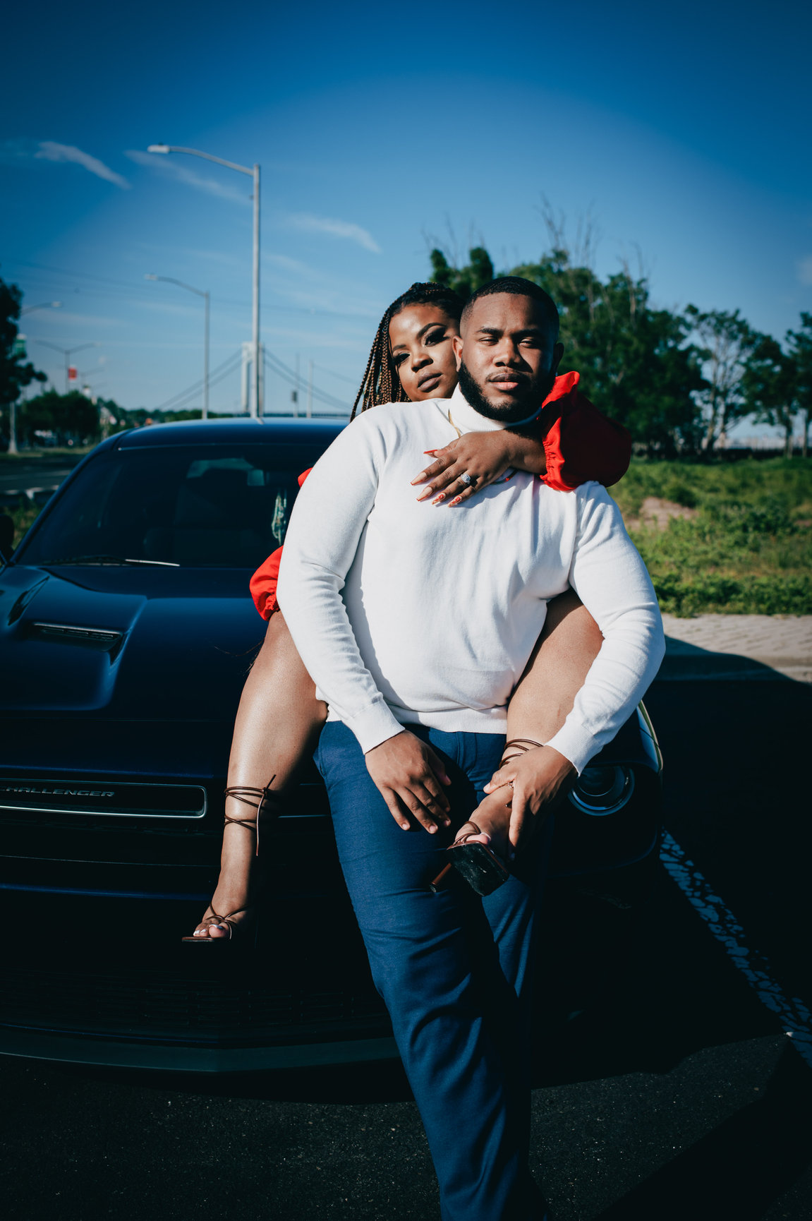 Zineah and Devonte during their engagement session, photograph 10 of 15