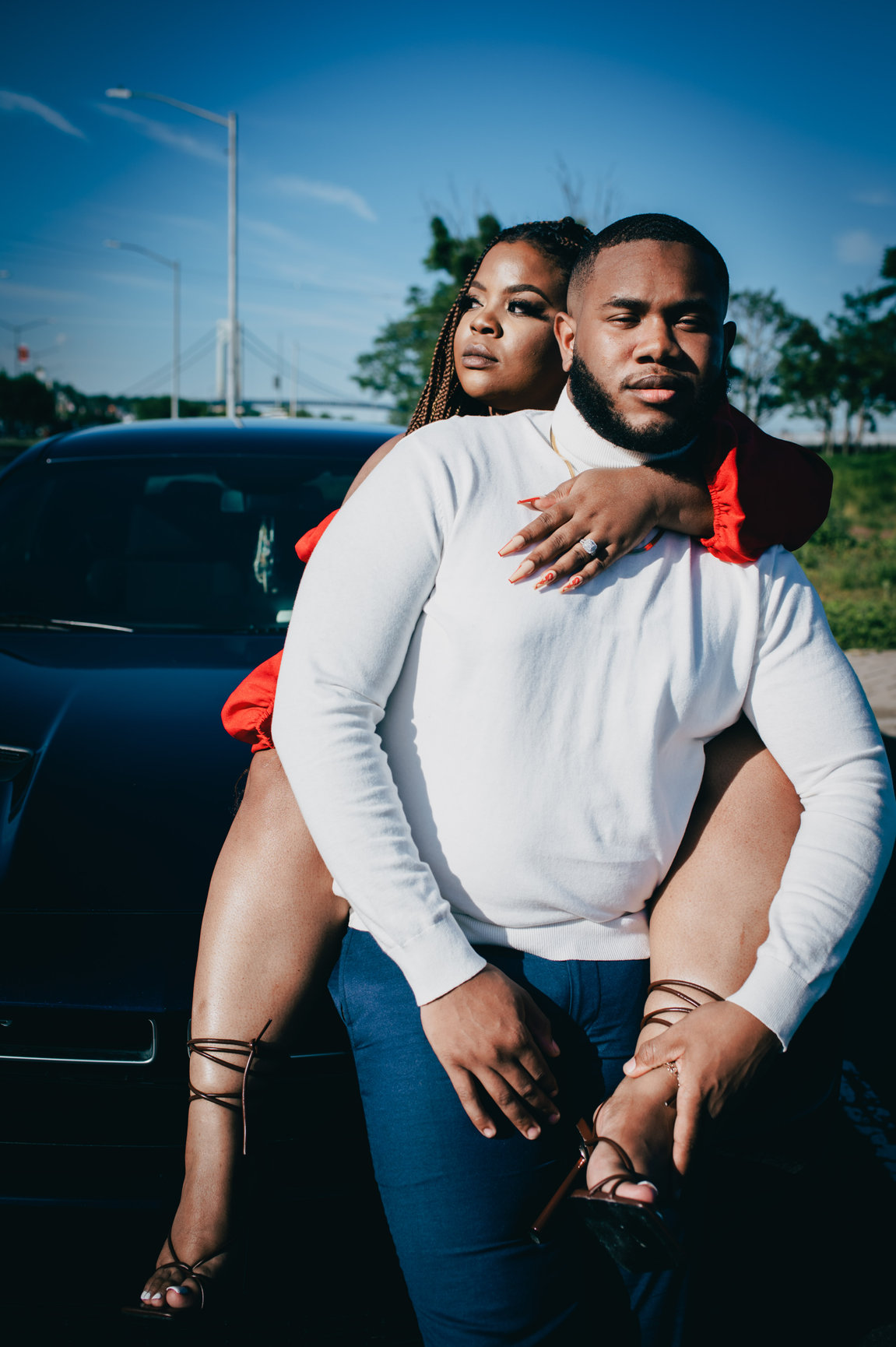 Zineah and Devonte during their engagement session, photograph 11 of 15
