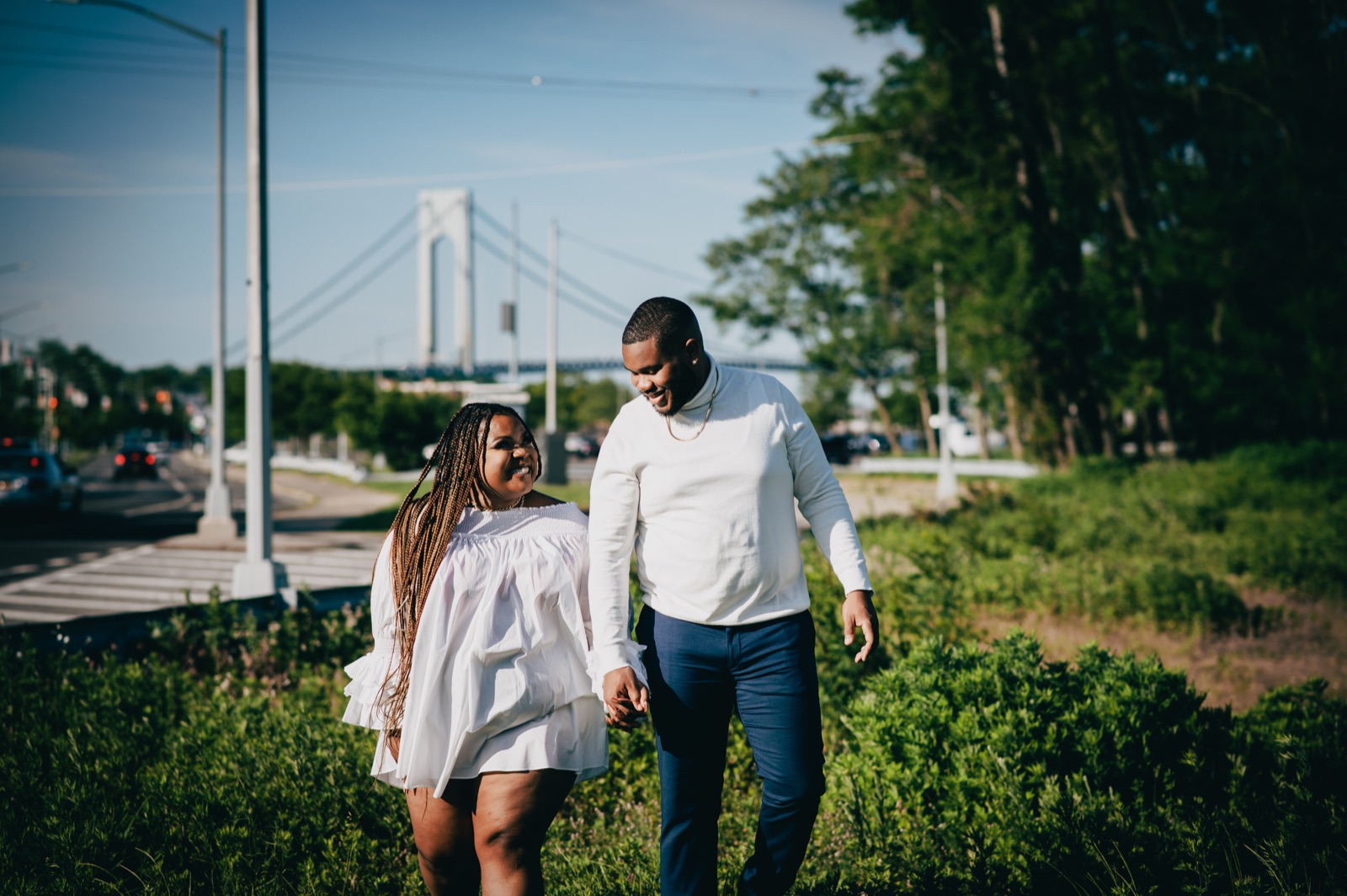 Zineah and Devonte during their engagement session, photograph 13 of 15