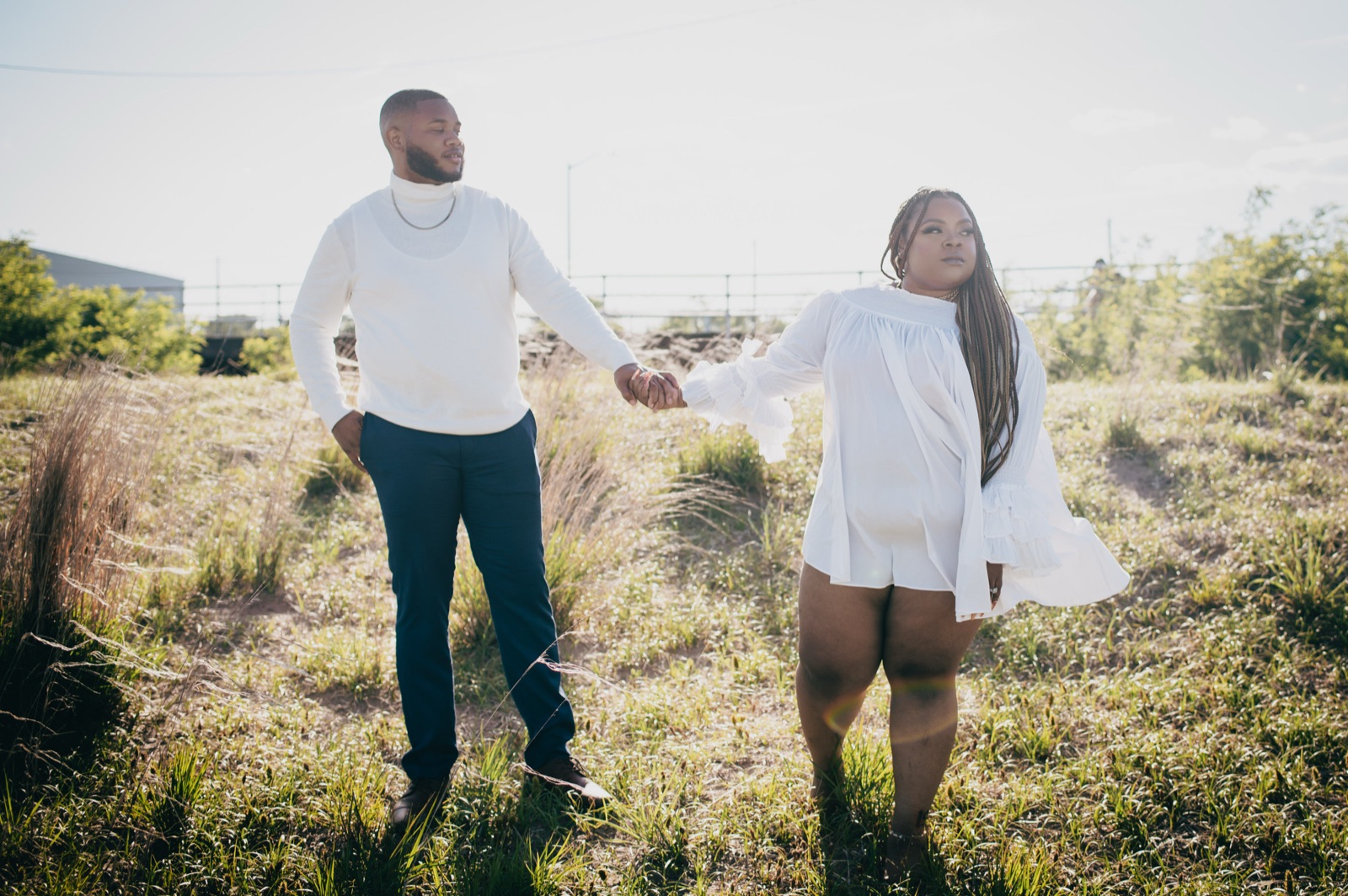 Zineah and Devonte during their engagement session, photograph 14 of 15