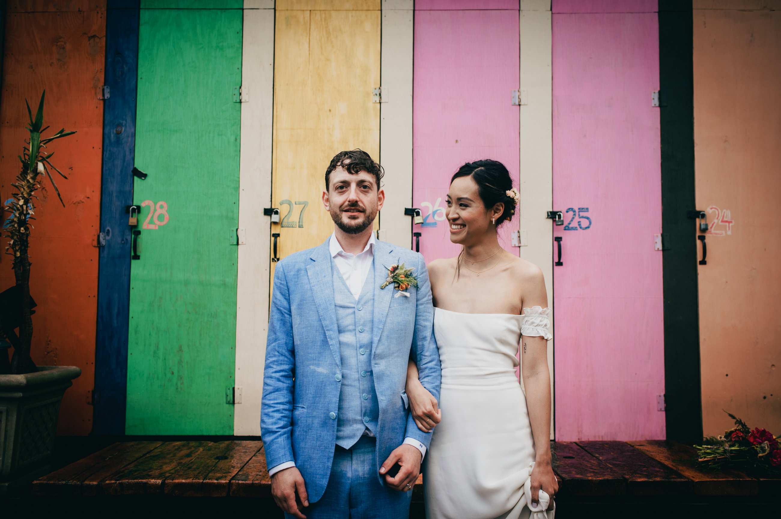 Rachel and David on their wedding day
