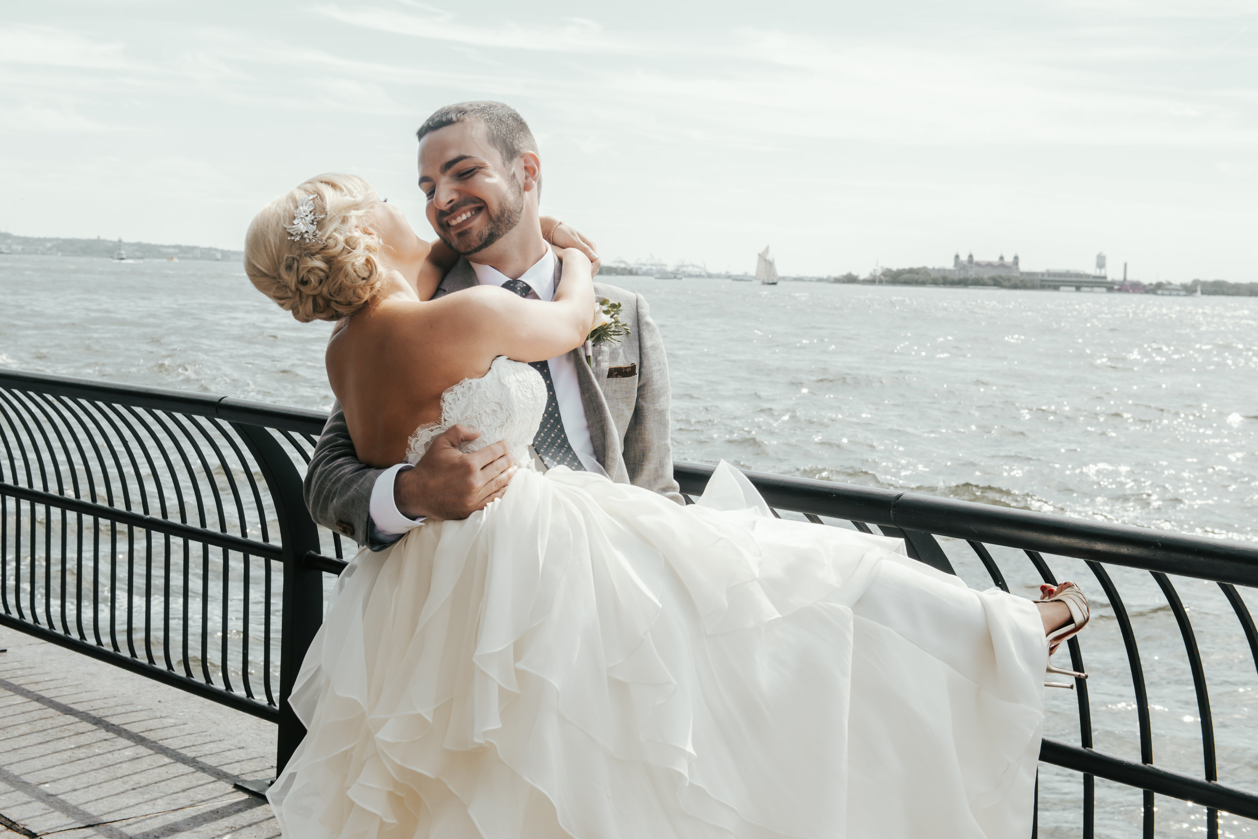 Sara and Kyle on their wedding day