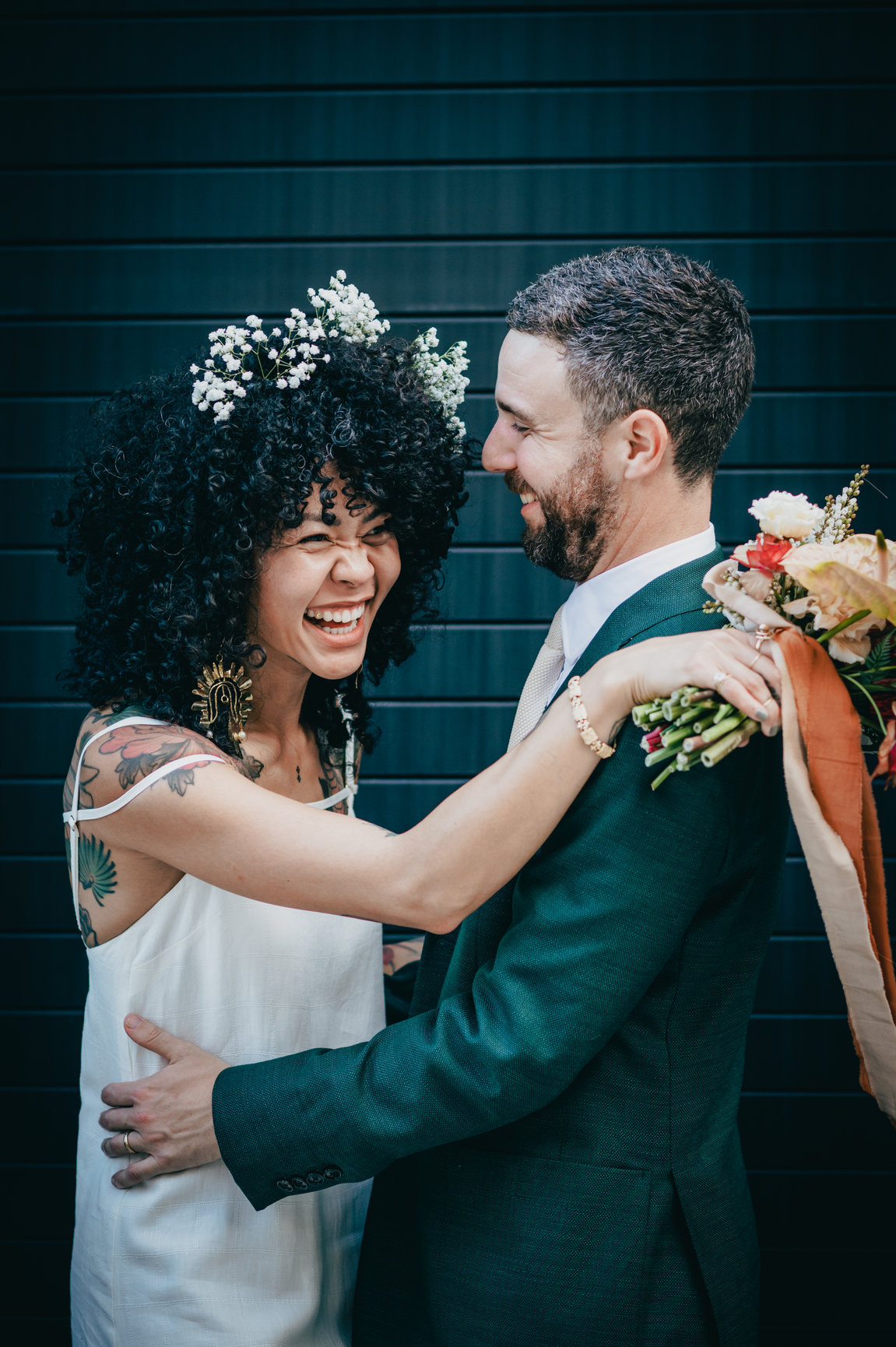 Sophie and Ben on their wedding day, photograph 9 of 15