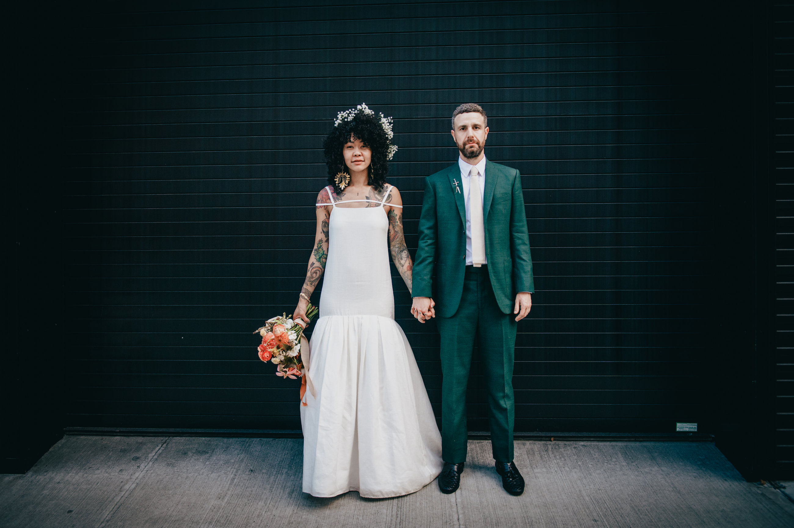 Sophie and Ben on their wedding day